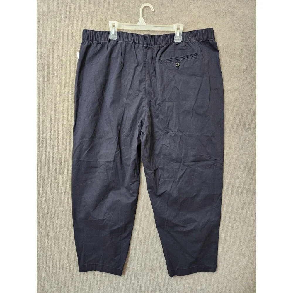 Old Navy OGC Chino Tapered Straight Pants Women 2X Navy Elastic Waist StretchNEW - Picture 6 of 10